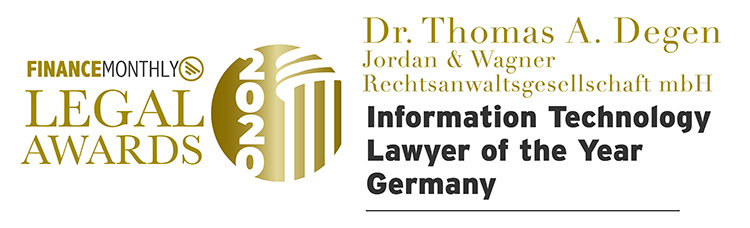 Lawyer of the year award 2020 · Dr. Thomas. A. Degen 